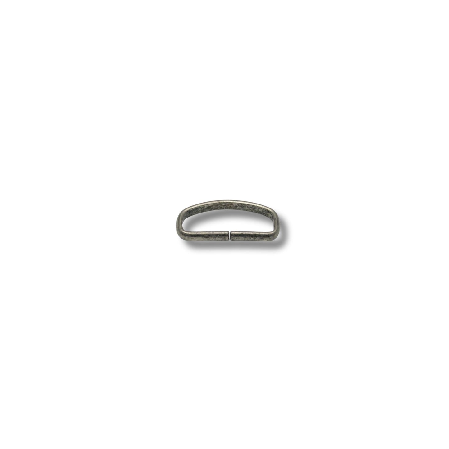 Passant ongelast 25 mm oud nikkel