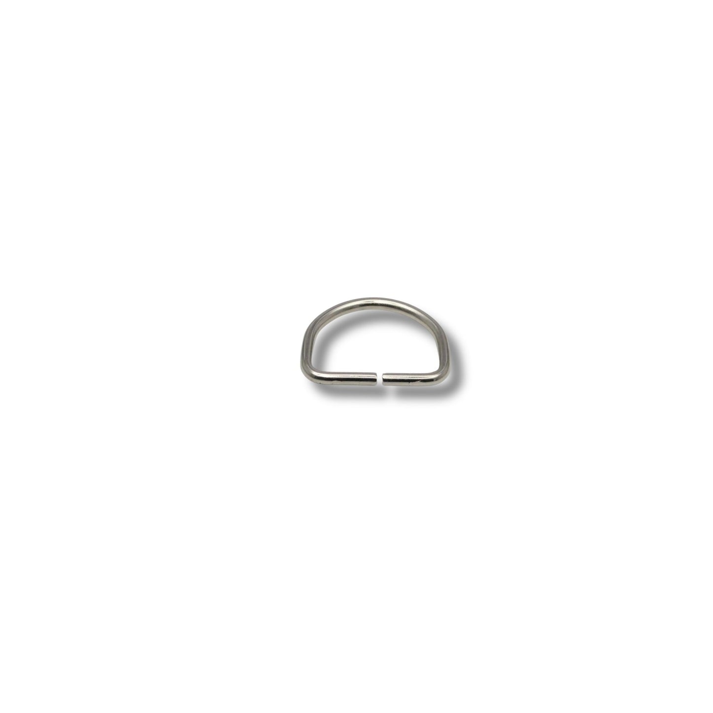 D-ring ongelast nikkel 20mm