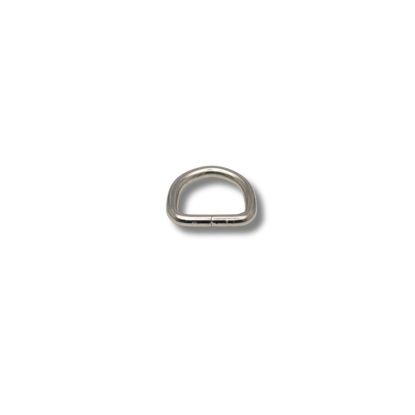 D-ring ongelast nikkel 20mm