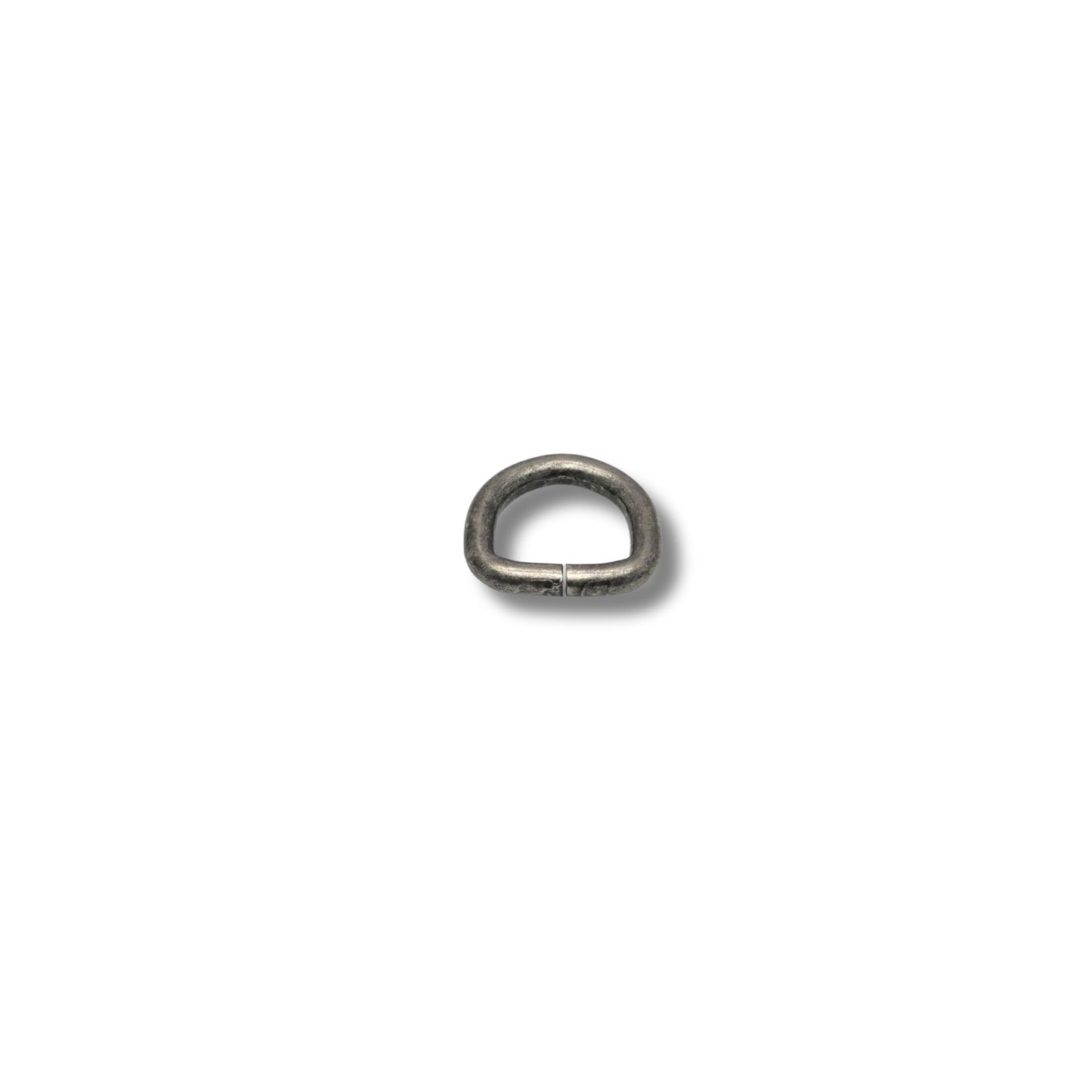 D-ring ongelast oud nikkel 15mm
