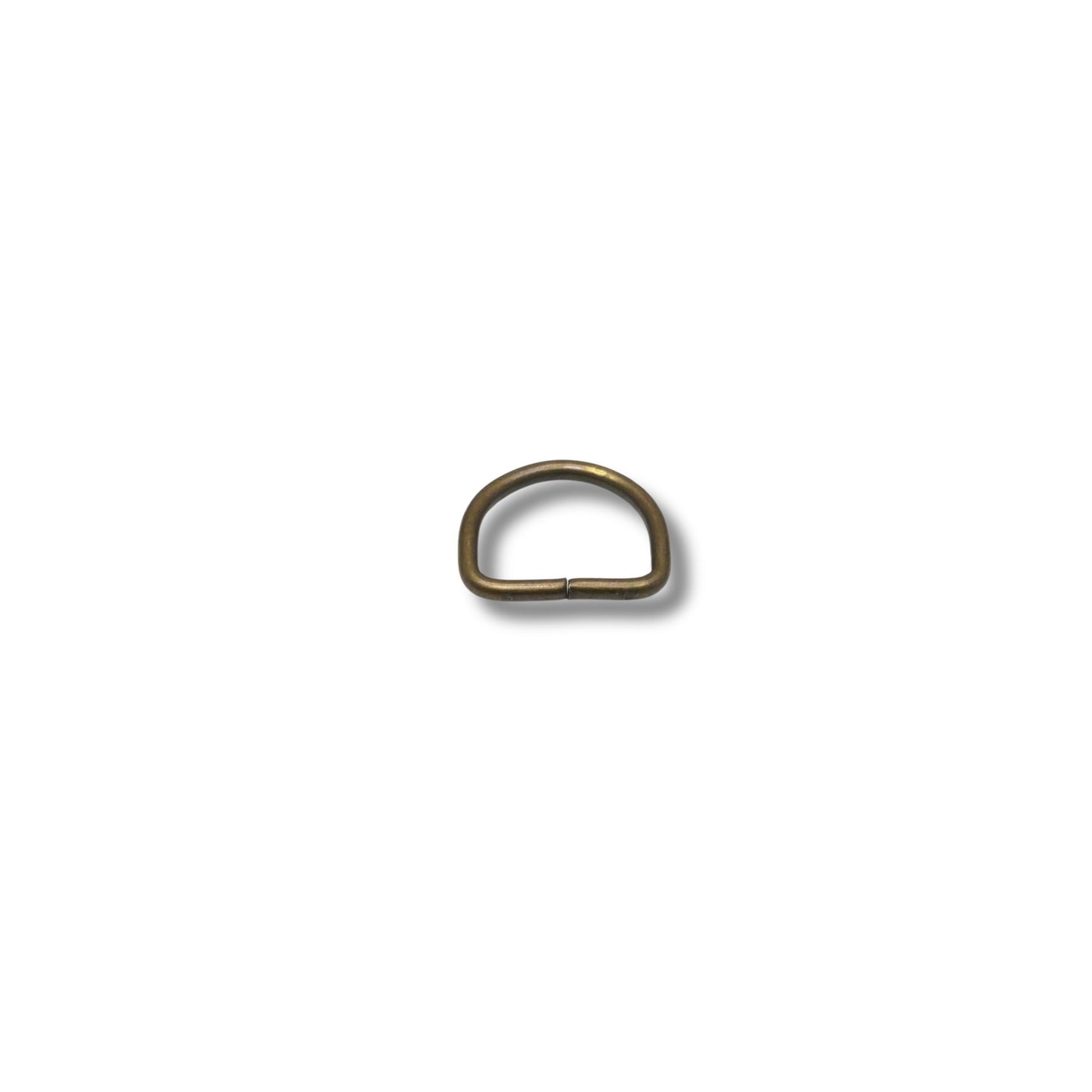 D-ring ongelast oud goud 20mm