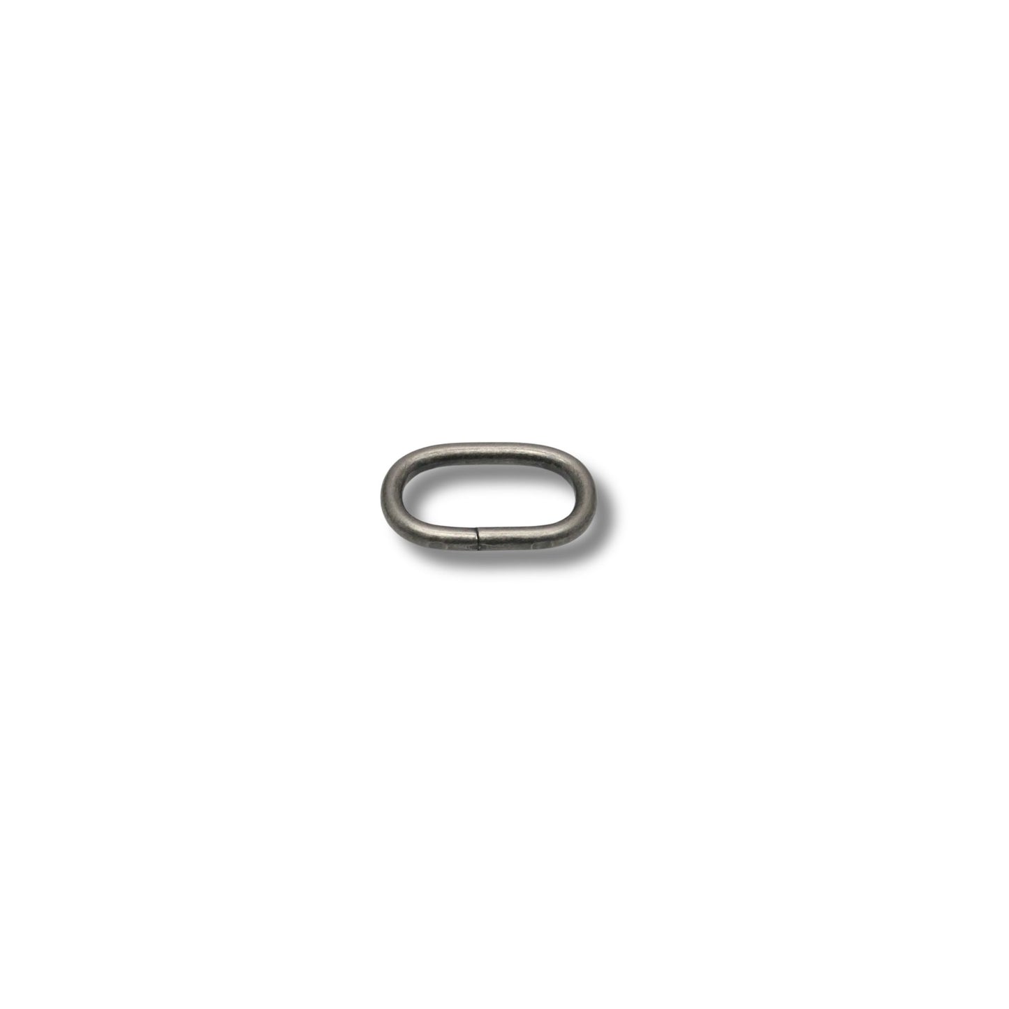 Ring ovaal ongelast oud nikkel 20mm