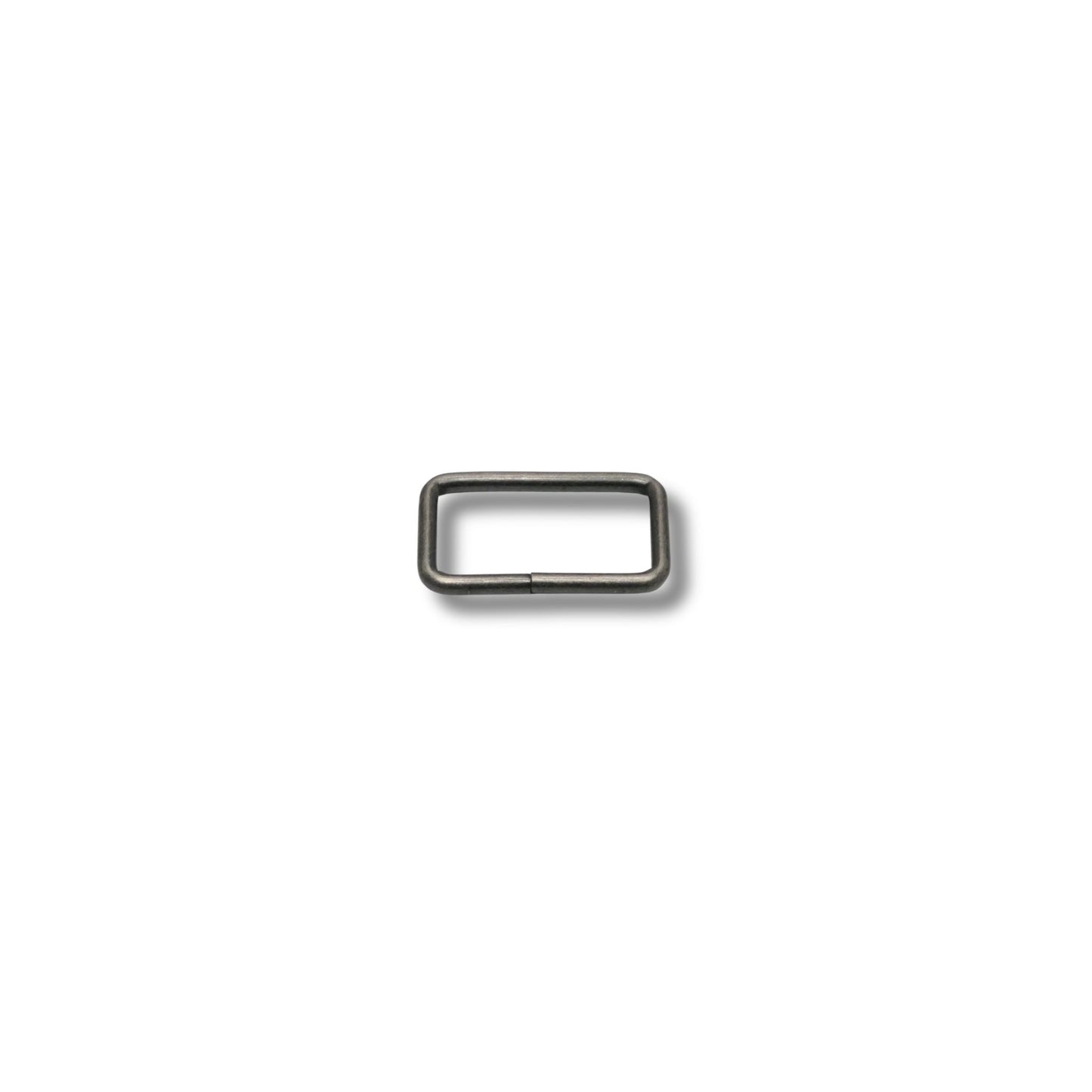 Ring rechthoek ongelast oud nikkel 25mm