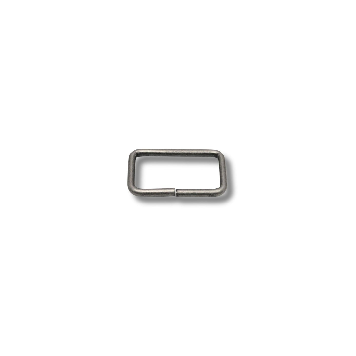 Ring rechthoek ongelast oud nikkel 30mm