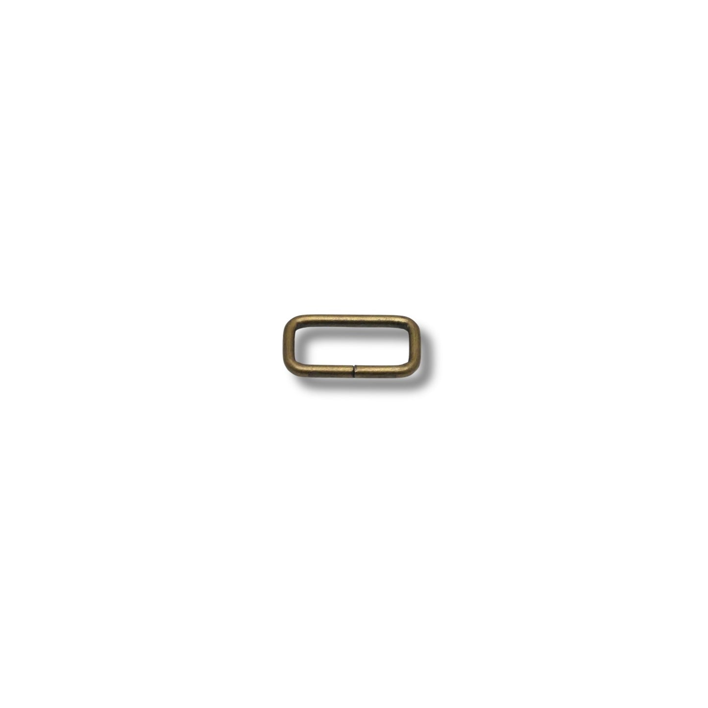 Ring rechthoek ongelast oud goud 20mm
