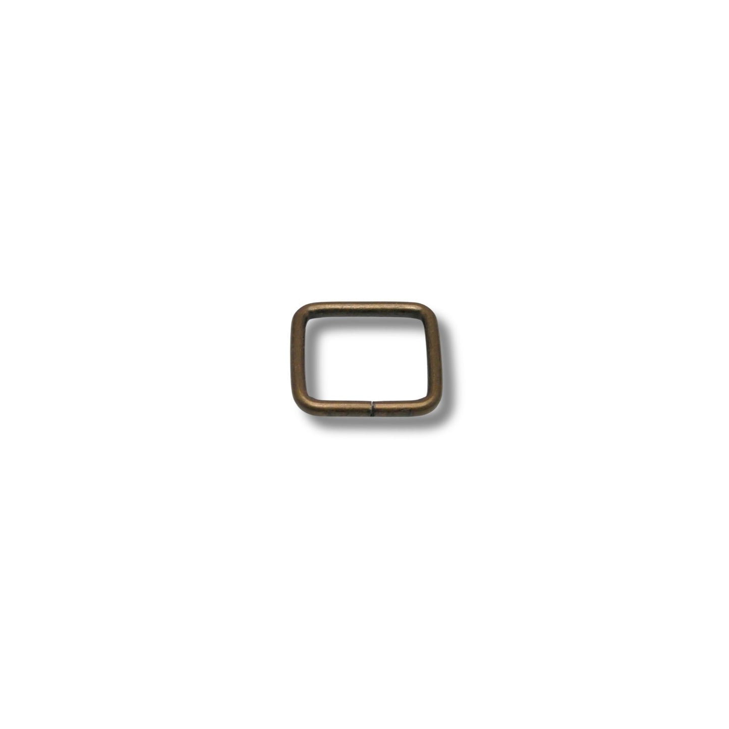 Ring vierkant ongelast oud goud 20mm