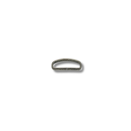 Passant ongelast 25 mm oud nikkel