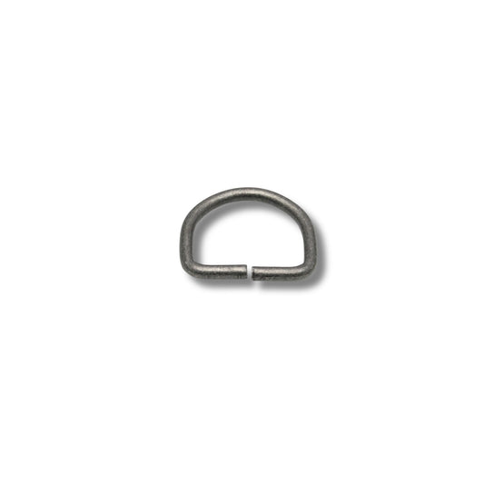 D-ring ongelast oud nikkel 30mm