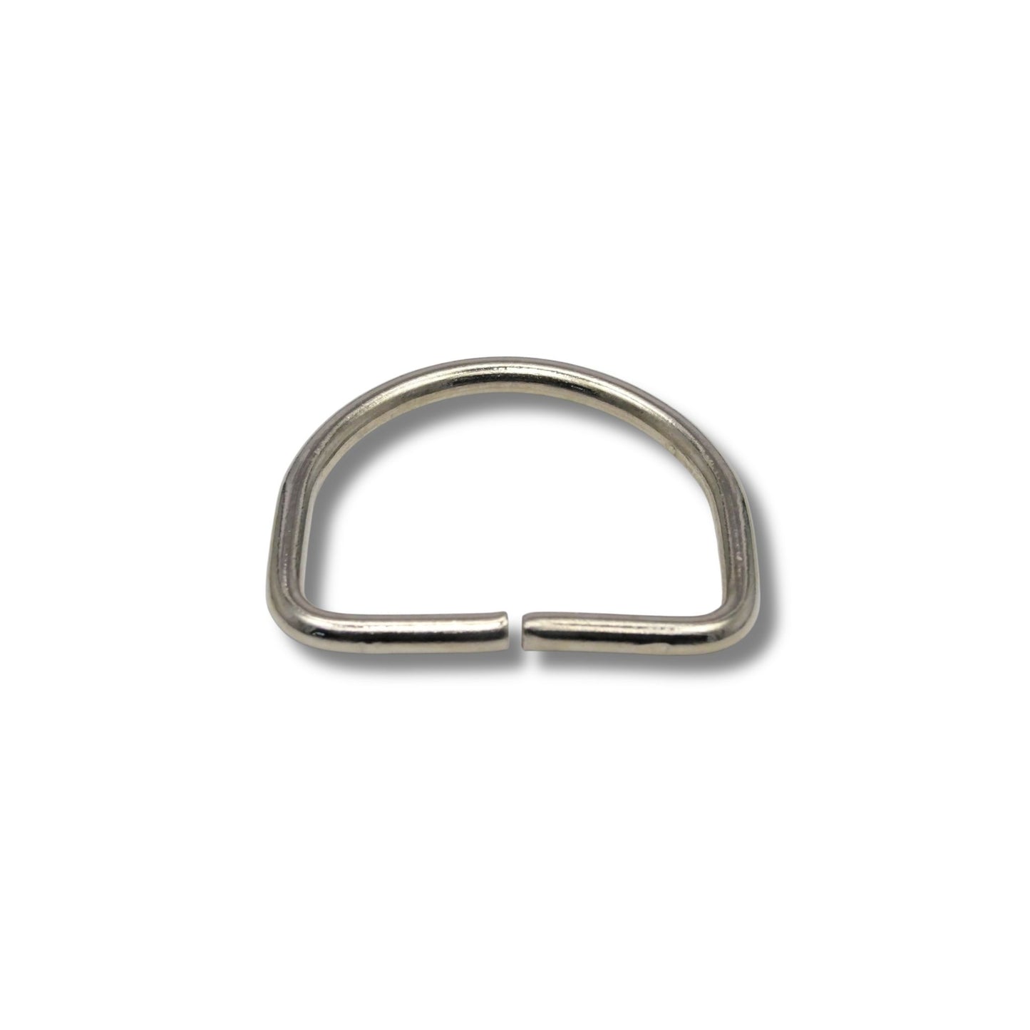 D-ring ongelast nikkel 50mm