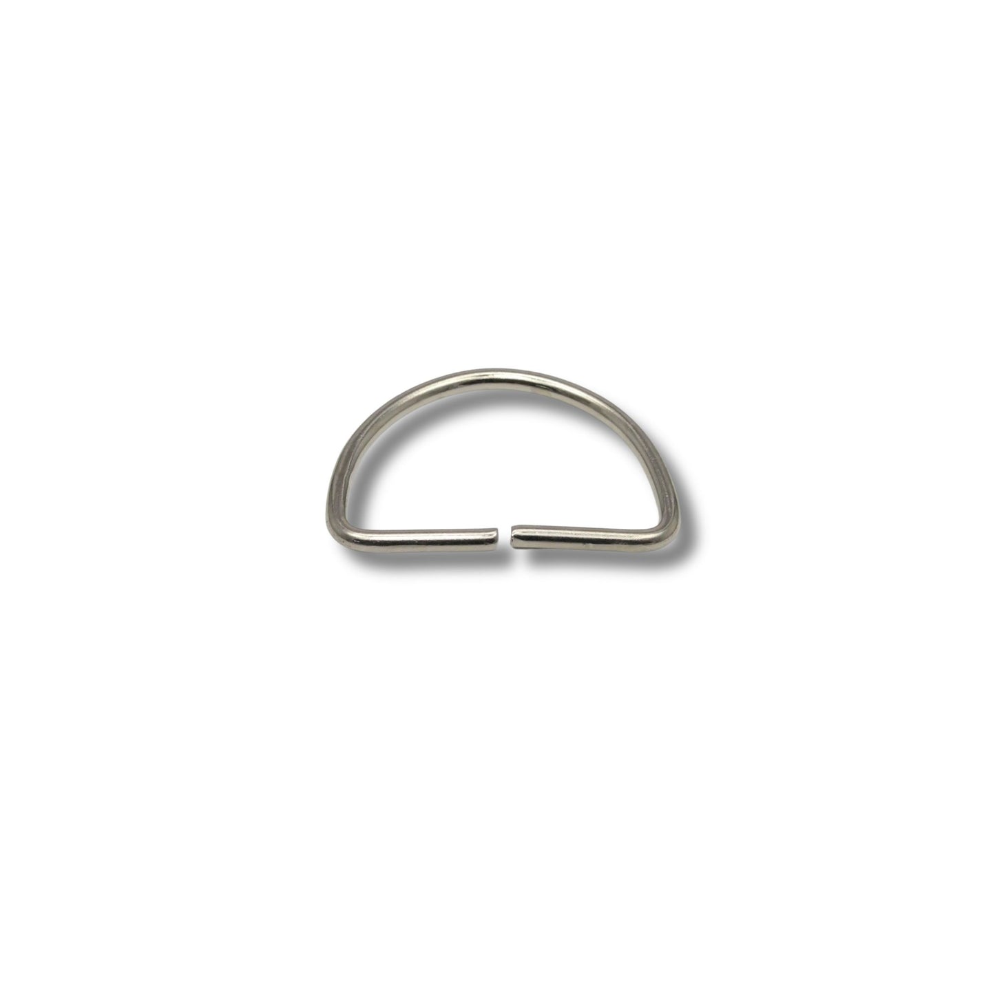 D-ring ongelast nikkel 40mm