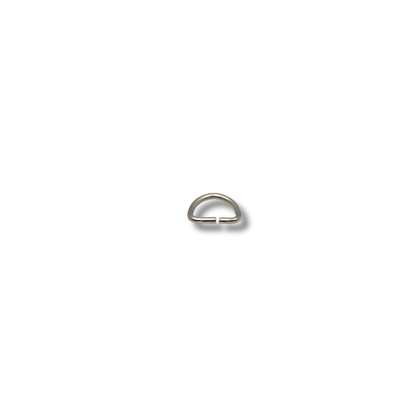 D-ring ongelast nikkel 13mm