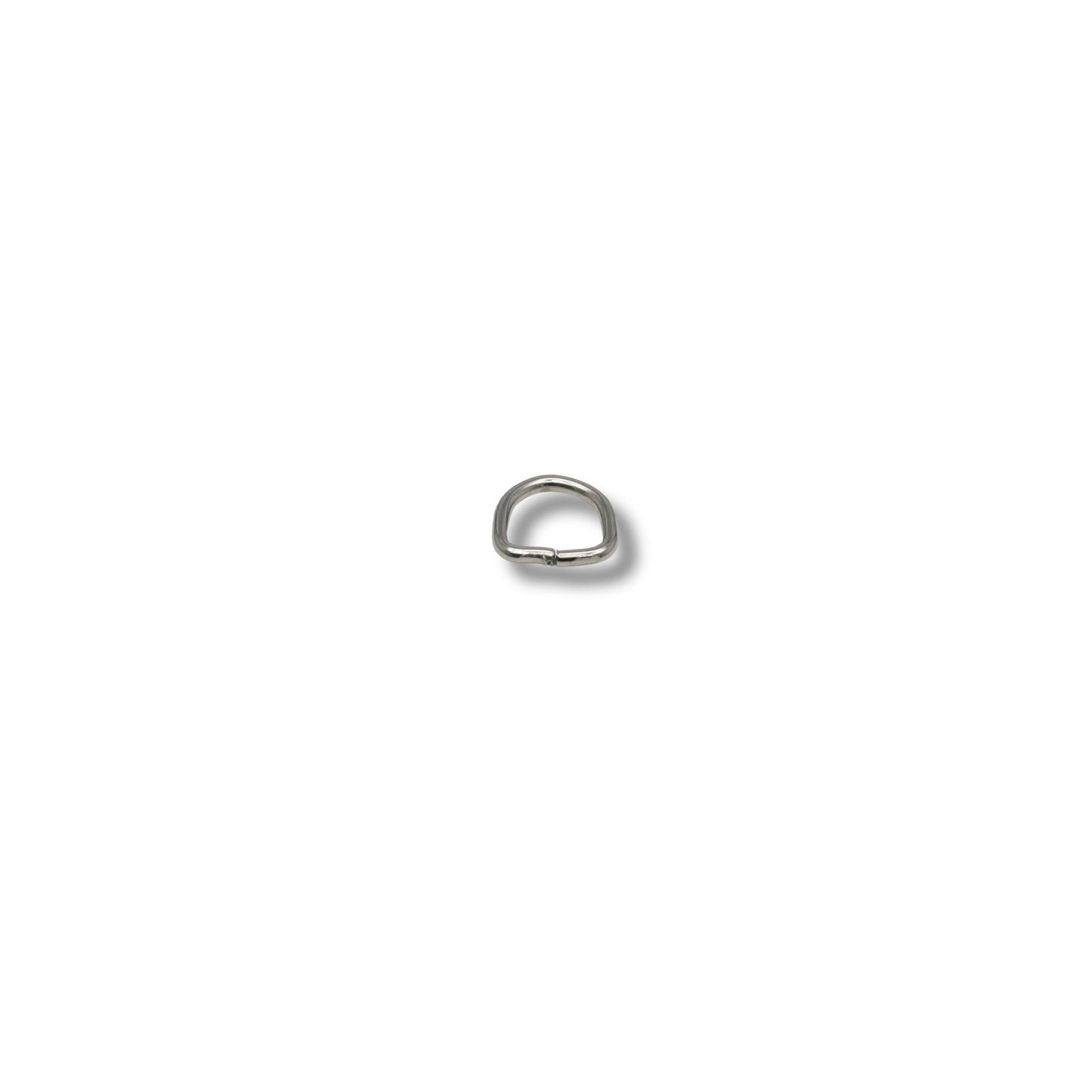 D-ring ongelast nikkel 10mm