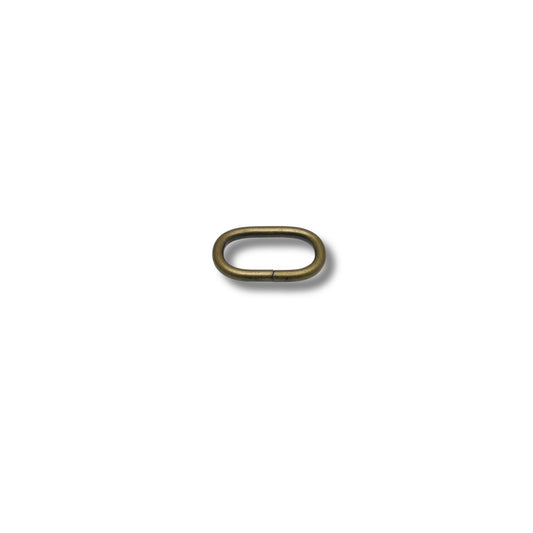 Ring ovaal ongelast oud goud 20mm