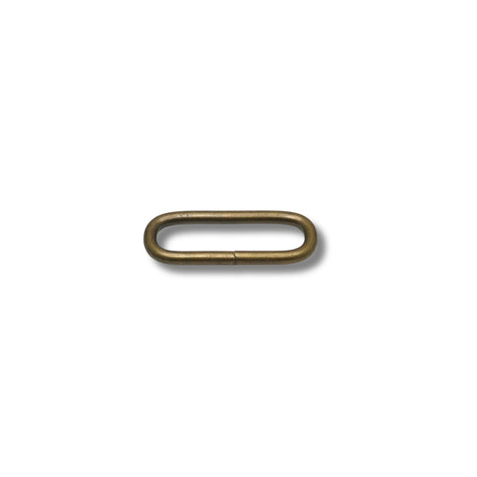 Ring ovaal ongelast oud goud 40mm