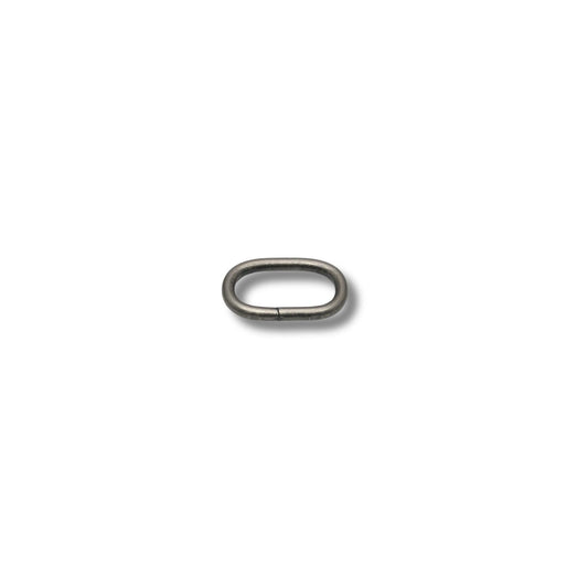Ring ovaal ongelast oud nikkel 20mm