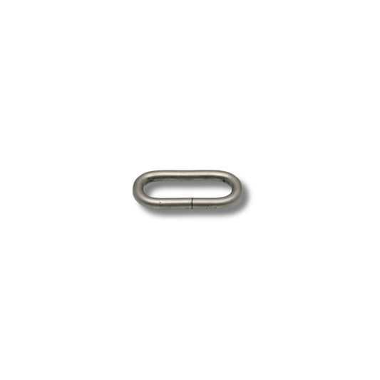 Ring ovaal ongelast oud nikkel 30mm