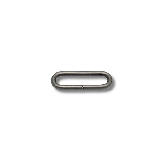 Ring ovaal ongelast oud nikkel 40mm