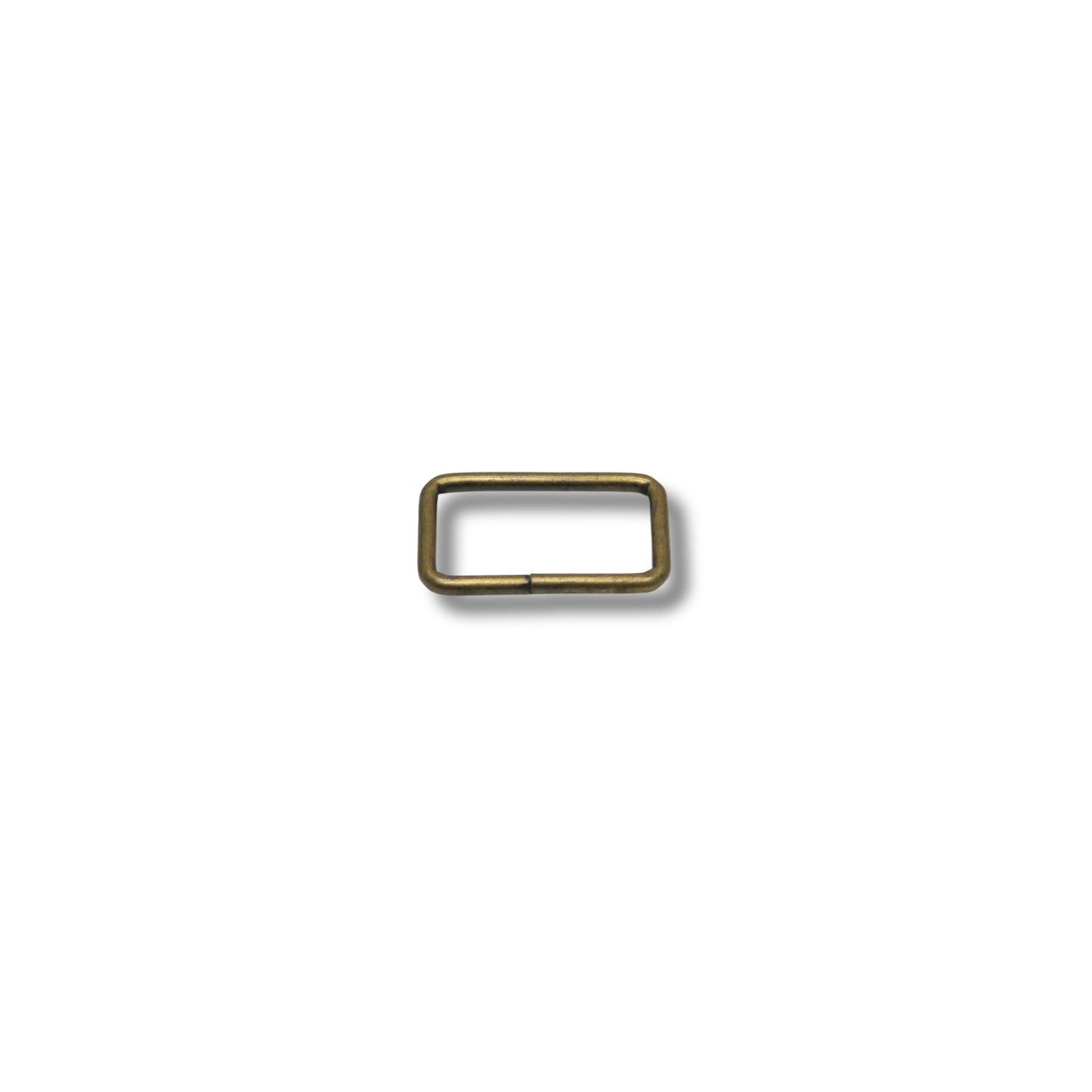Ring rechthoek ongelast  oud goud 25mm