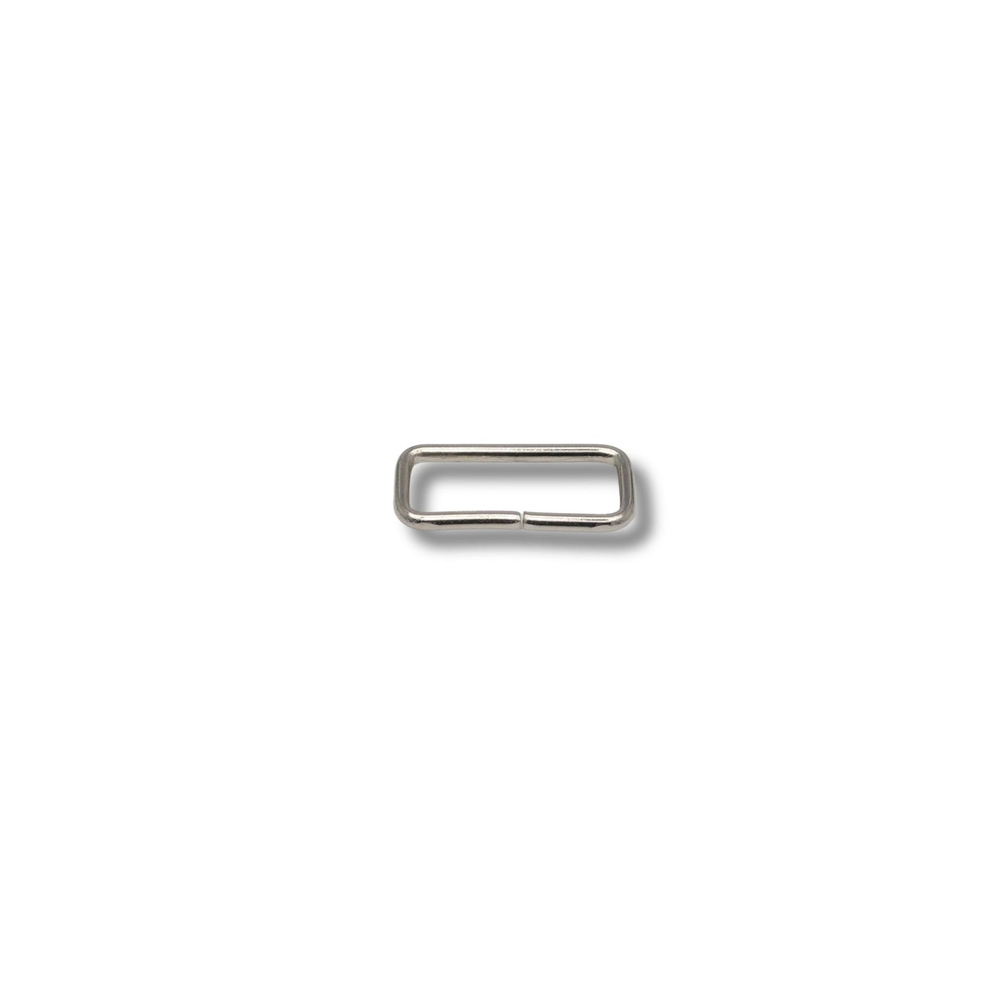 Ring rechthoek ongelast nikkel 25mm