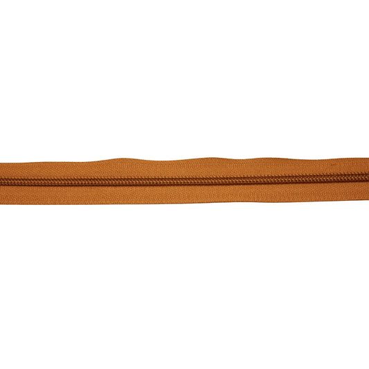 Rits YKK 5mm cognac